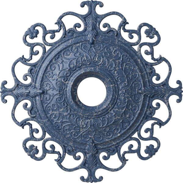 Ekena Millwork Orleans Ceiling Medallion (Canopies up to 8 1/4"), 38 3/8"OD x 6 5/8"ID x 2 7/8"P, Americana Crackle CM38OLAMC - main